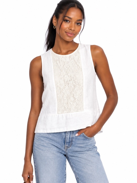 Zara Tops - EUC ZARA BASIC sleeveless linen blend top XS